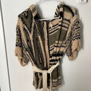 Free People Short Sleeve hooded cardigan